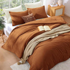 Amberspace Prewashed fabric 2/3-piece Bed in a Bag Comforter Set with Sheets