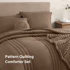 Amberspace 7-Piece Bed in a Bag Comforter Set with Sheets