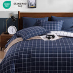 Amberspace Plaid Design Bed in a Bag Comforter Set with Sheets