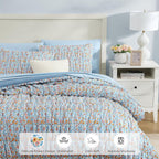 Amberspace Puff 7-piece Bed in a Bag Comforter Set with Sheets