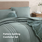 Amberspace 7-Piece Bed in a Bag Comforter Set with Sheets