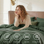 Amberspace Prewashed fabric 7-piece Bed in a Bag Comforter Set with Sheets