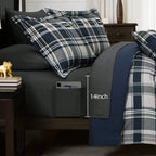 Amberspace Plaid Design Bed in a Bag Comforter Set with Sheets