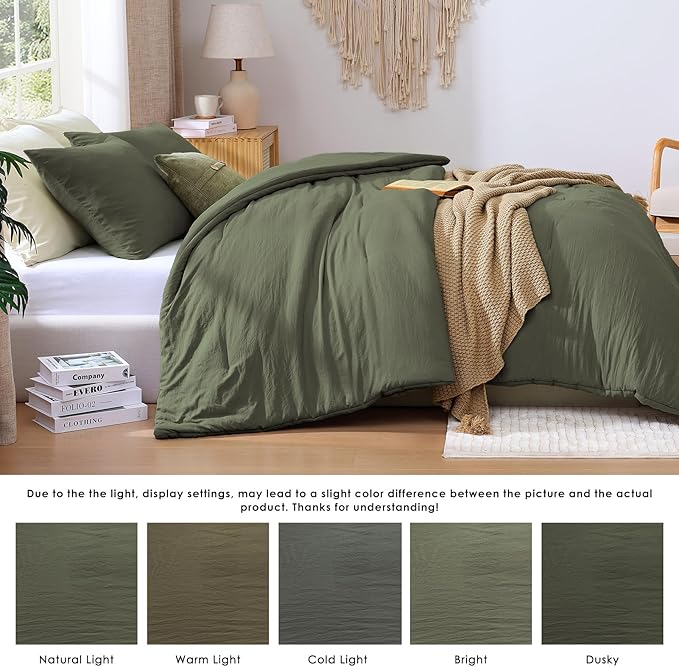 Amberspace Prewashed fabric 2/3-piece Bed in a Bag Comforter Set with Sheets