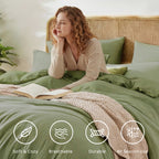 Amberspace Prewashed fabric 7-piece Bed in a Bag Comforter Set with Sheets