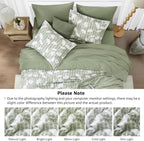 Amberspace Botanical Flowers Design 7-piece Bed in a Bag Comforter Set with Sheets