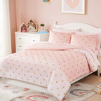 Amberspace Diamond Bow Design 5/7-piece Bed in a Bag Comforter Set with Sheets