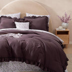 Amberspace Ruffle Design 7-piece Bed in a Bag Comforter Set with Sheets