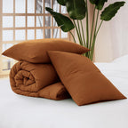 Amberspace Prewashed fabric 2/3-piece Bed in a Bag Comforter Set with Sheets