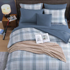 Amberspace Plaid Design Bed in a Bag Comforter Set with Sheets