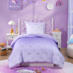 Amberspace Diamond Bow Design 5/7-piece Bed in a Bag Comforter Set with Sheets