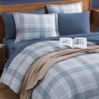 Amberspace Plaid Design Bed in a Bag Comforter Set with Sheets