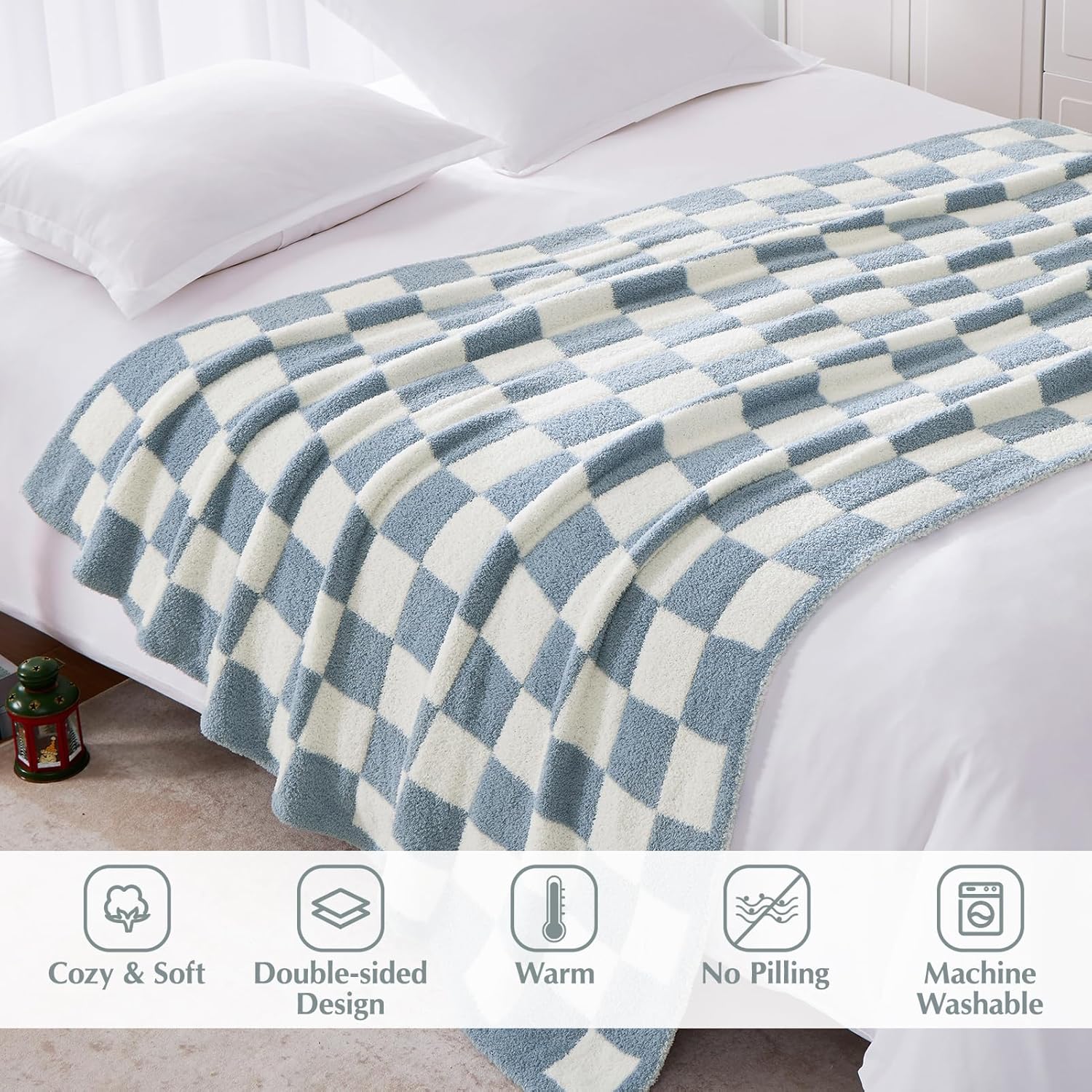Amberspace Checkered Knit Throw