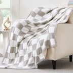 Amberspace Checkered Knit Throw