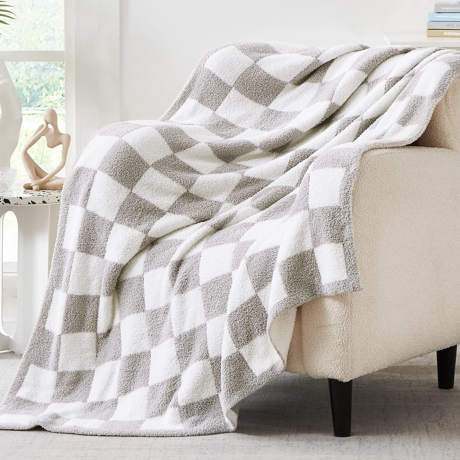 Amberspace Checkered Knit Throw