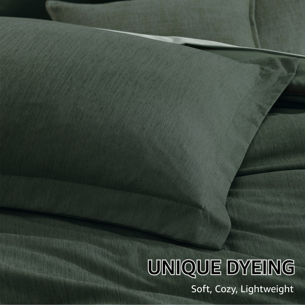 Amberspace Cationic Dyeing 7-piece Bed in a Bag Comforter Set with Sheets