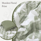 Amberspace Botanical Flowers Design 7-piece Bed in a Bag Comforter Set with Sheets