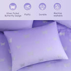 Amberspace Diamond Bow Design 5/7-piece Bed in a Bag Comforter Set with Sheets
