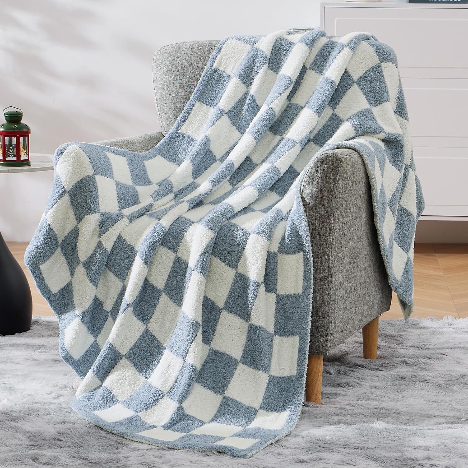 Amberspace Checkered Knit Throw