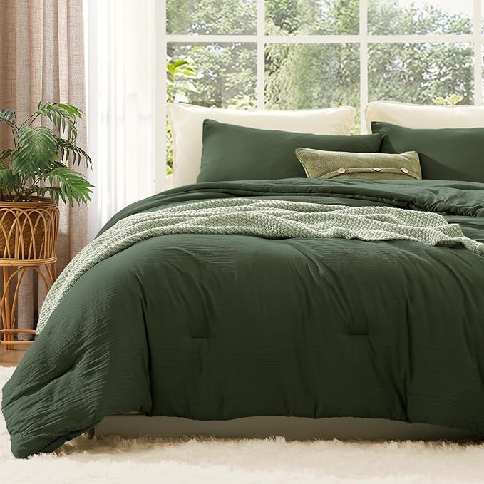 Amberspace Prewashed fabric 2/3-piece Bed in a Bag Comforter Set with Sheets