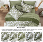 Amberspace Botanical Flowers Design 7-piece Bed in a Bag Comforter Set with Sheets