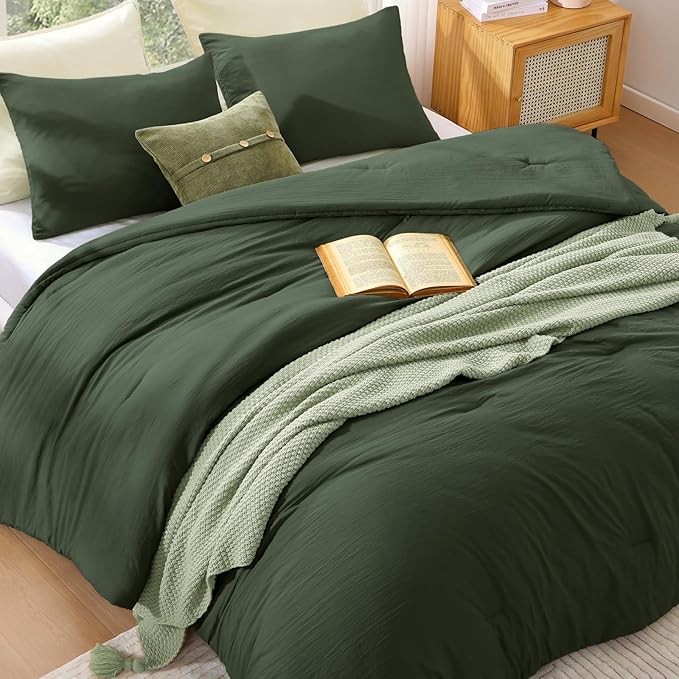 Amberspace Prewashed fabric 2/3-piece Bed in a Bag Comforter Set with Sheets