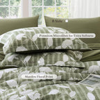 Amberspace Botanical Flowers Design 7-piece Bed in a Bag Comforter Set with Sheets