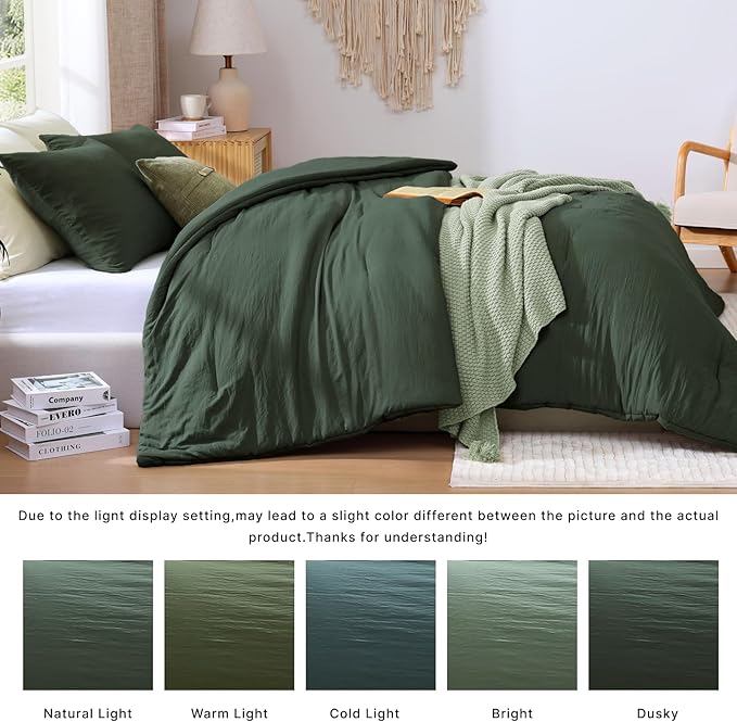 Amberspace Prewashed fabric 2/3-piece Bed in a Bag Comforter Set with Sheets