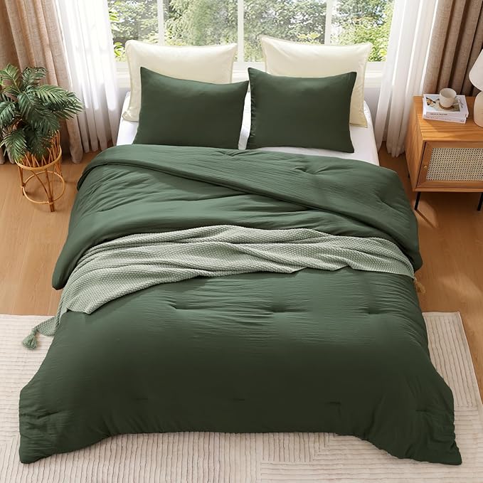 Amberspace Prewashed fabric 2/3-piece Bed in a Bag Comforter Set with Sheets