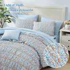 Amberspace Puff 7-piece Bed in a Bag Comforter Set with Sheets