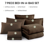 Amberspace Cationic Dyeing 7-piece Bed in a Bag Comforter Set with Sheets