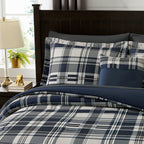 Amberspace Plaid Design Bed in a Bag Comforter Set with Sheets