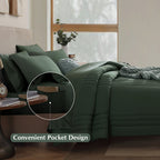Amberspace 7-Piece Bed in a Bag Comforter Set with Sheets
