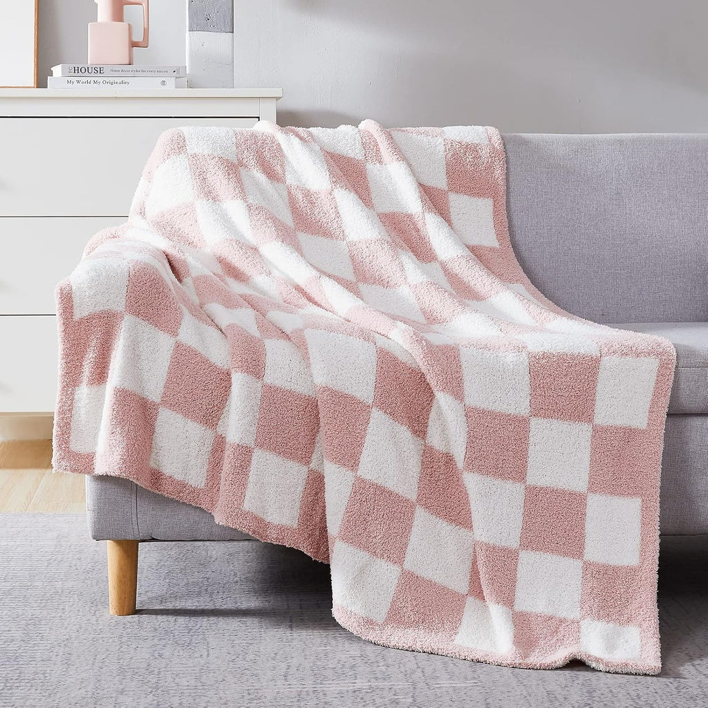 Amberspace Checkered Knit Throw