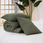 Amberspace Prewashed fabric 2/3-piece Bed in a Bag Comforter Set with Sheets