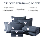 Amberspace 7-Piece Bed in a Bag Comforter Set with Sheets