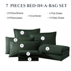 Amberspace 7-Piece Bed in a Bag Comforter Set with Sheets