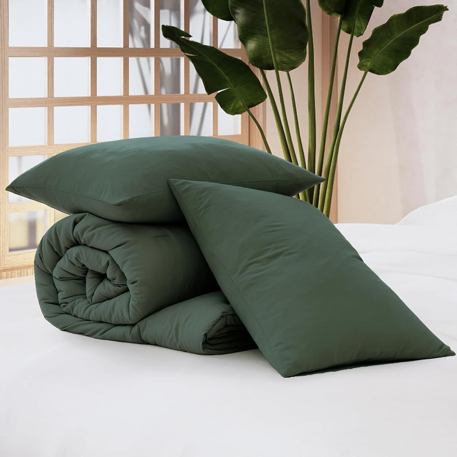 Amberspace Prewashed fabric 2/3-piece Bed in a Bag Comforter Set with Sheets