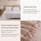 Amberspace Ruffle Design 7-piece Bed in a Bag Comforter Set with Sheets