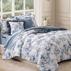 Amberspace Botanical Flowers Design 7-piece Bed in a Bag Comforter Set with Sheets