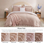 Amberspace Ruffle Design 7-piece Bed in a Bag Comforter Set with Sheets