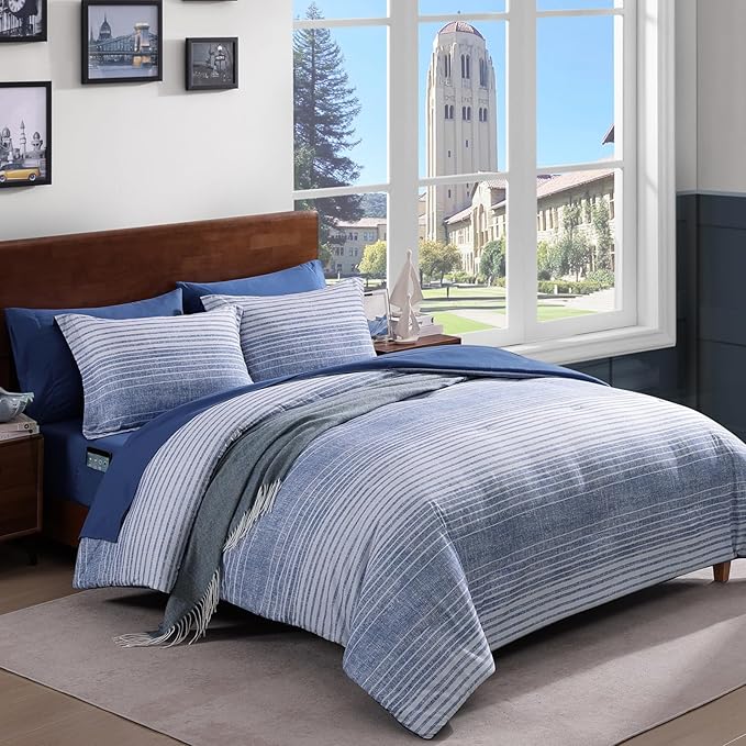 Amberspace Plaid Design Bed in a Bag Comforter Set with Sheets