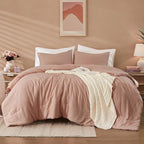 Amberspace Prewashed fabric 2/3-piece Bed in a Bag Comforter Set with Sheets