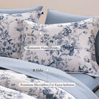 Amberspace Botanical Flowers Design 7-piece Bed in a Bag Comforter Set with Sheets