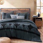 Amberspace Embroidery 7-piece Bed in a Bag Full Comforter Set with Sheets