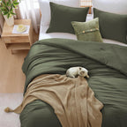 Amberspace Prewashed fabric 2/3-piece Bed in a Bag Comforter Set with Sheets