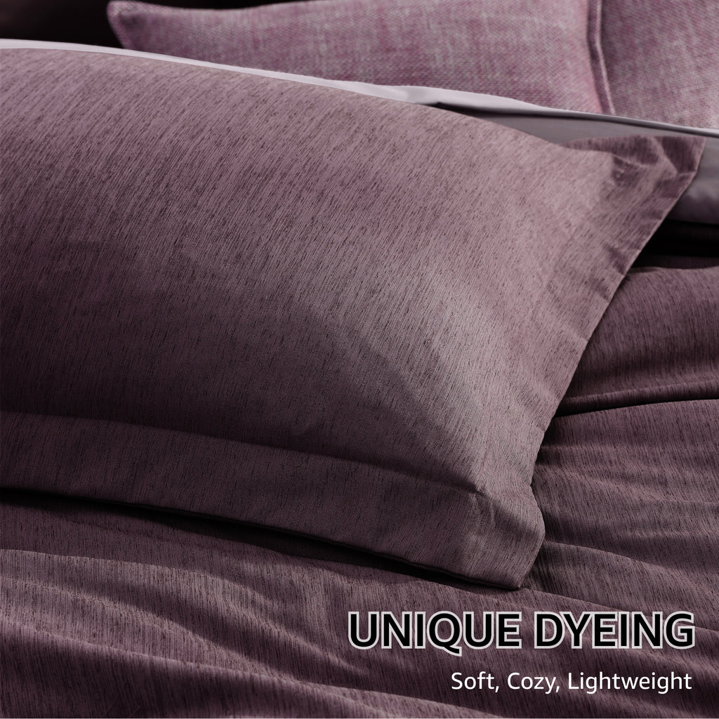 Amberspace Cationic Dyeing 7-piece Bed in a Bag Comforter Set with Sheets