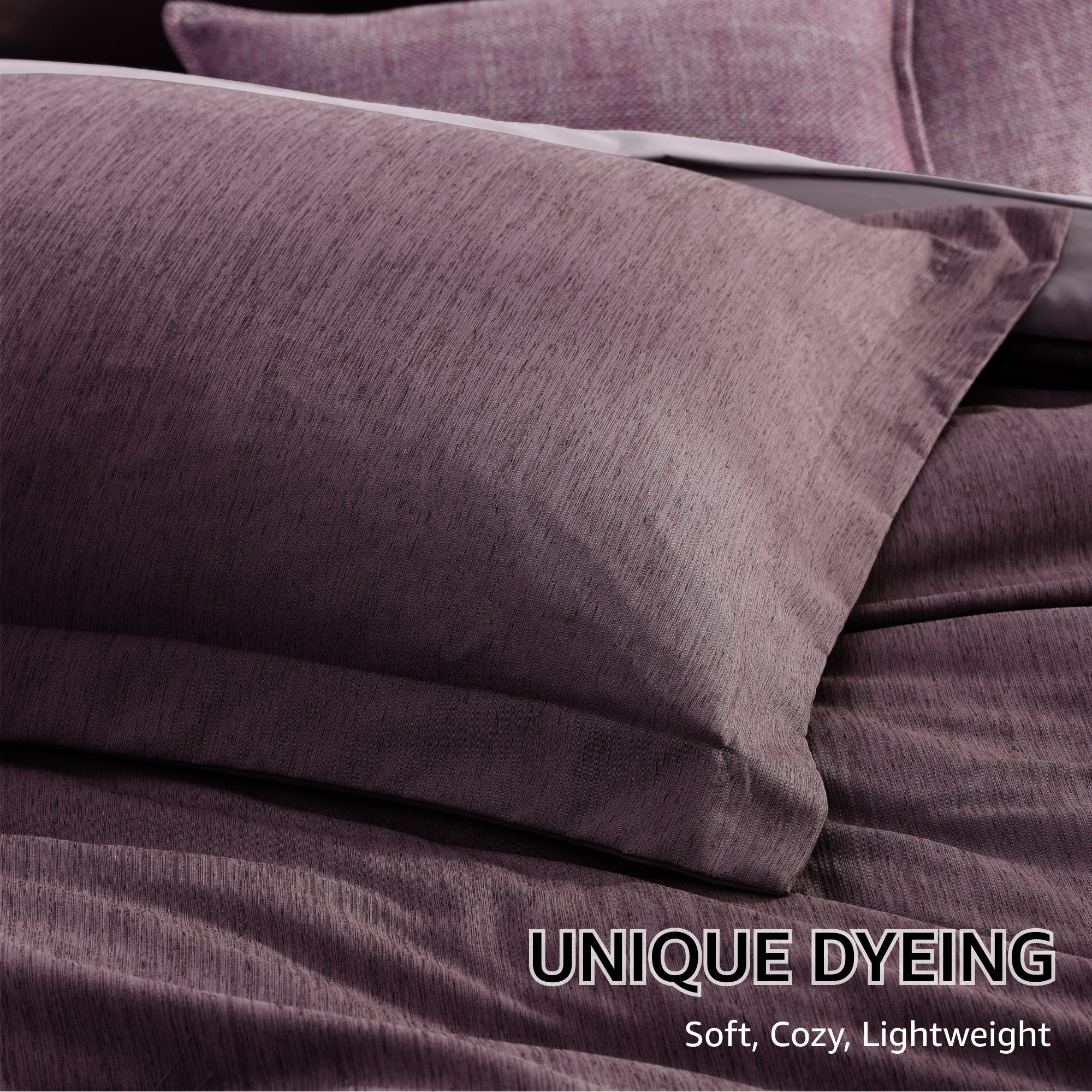 Amberspace Cationic Dyeing 7-piece Bed in a Bag Comforter Set with Sheets