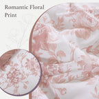 Amberspace Botanical Flowers Design 7-piece Bed in a Bag Comforter Set with Sheets