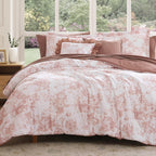 Amberspace Botanical Flowers Design 7-piece Bed in a Bag Comforter Set with Sheets